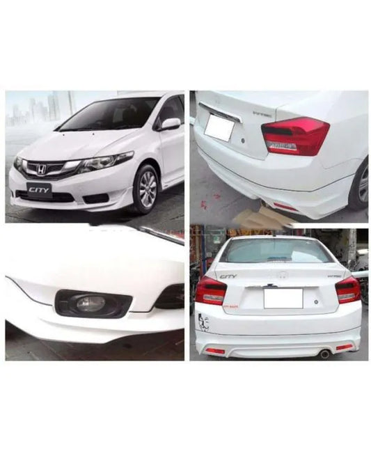 Body Kit/Lip Front + Side + Back Sides Honda City 2018 Modulo Design Fgm Without Light  04 Pcs/Set Solid White Colour