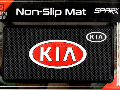 Car Dashboard Non-Slip Mat Silicone Material  Kia Logo Rectangle Design Large Size Black (China)