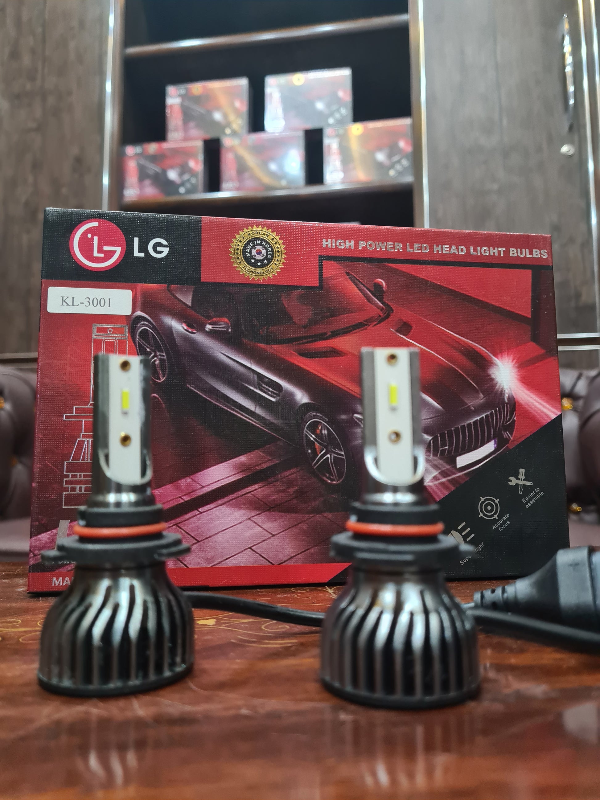 Car Led Head Light Bulbs Lg Cob 9005 Ultra White Colour Box Pack (China) Kl-3001 100W