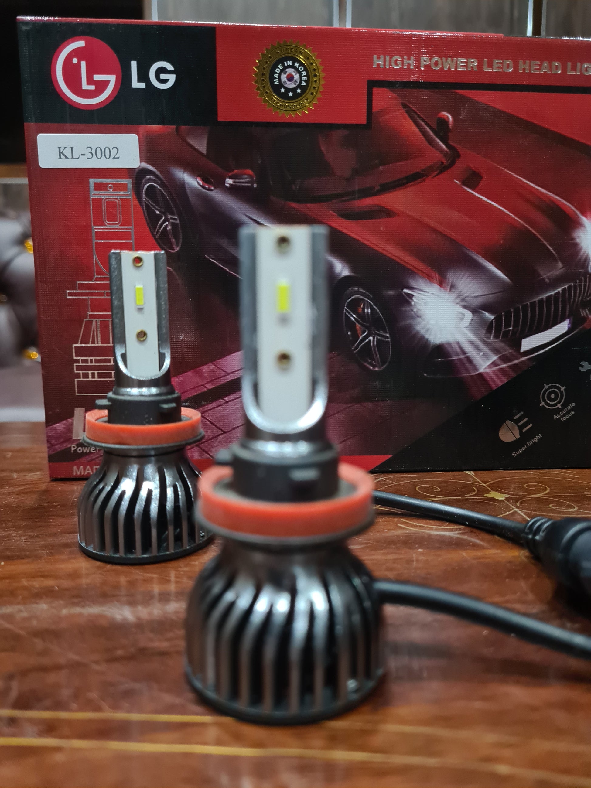 Car Led Head Light Bulbs Lg Cob H11 Ultra White Colour Box Pack (China) Kl-3002 100W