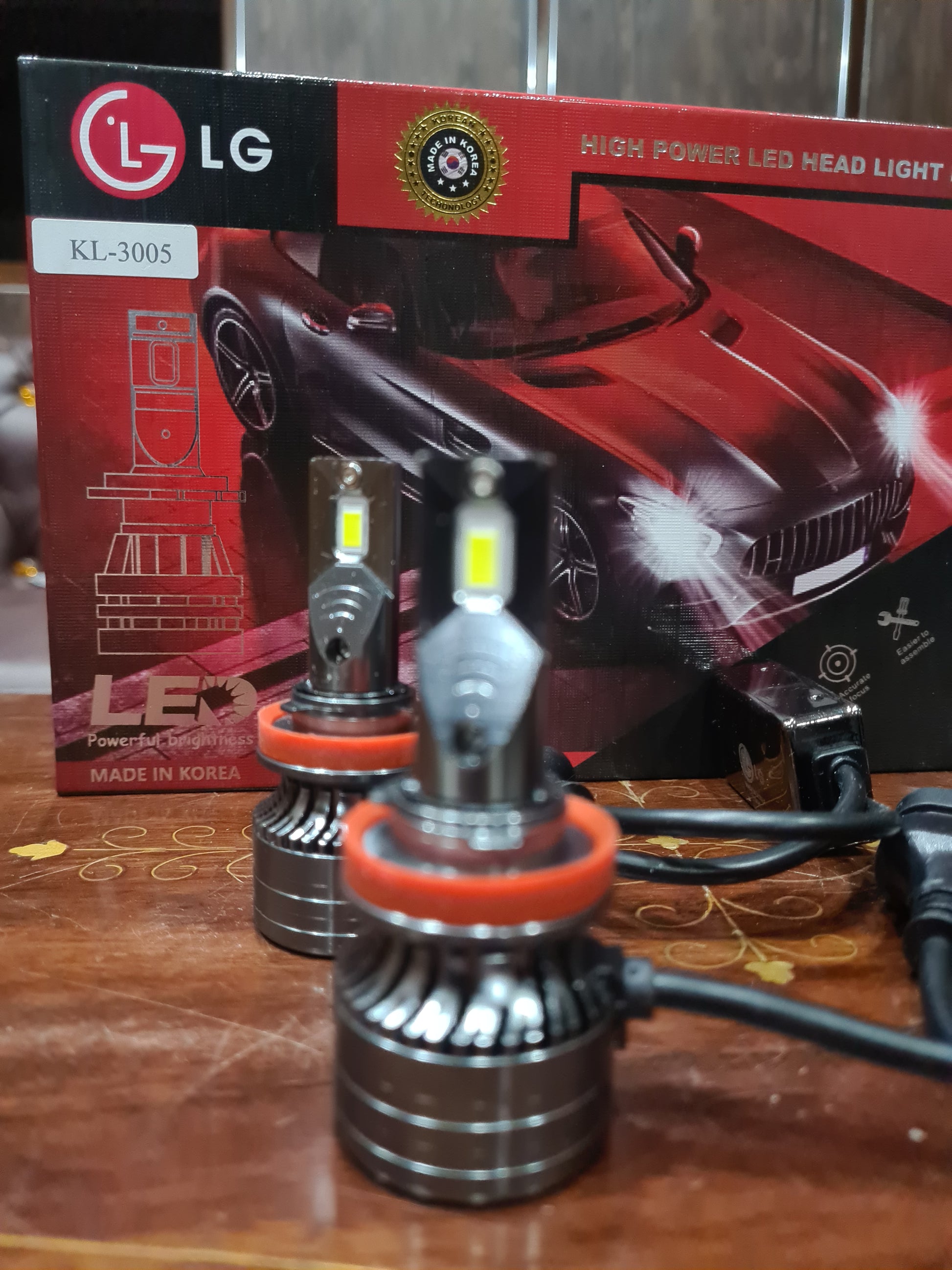 Car Led Head Light Bulbs Lg Cob H11 Ultra White Colour Box Pack (China) Kl-3005 150W
