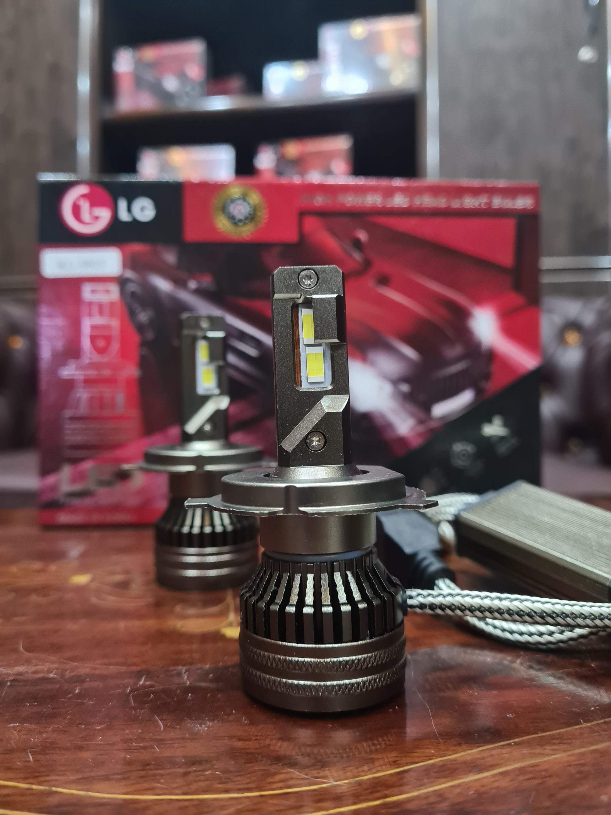 Car Led Head Light Bulbs Lg Cob H4 Ultra White Colour Box Pack (China) Kl-3015 300W