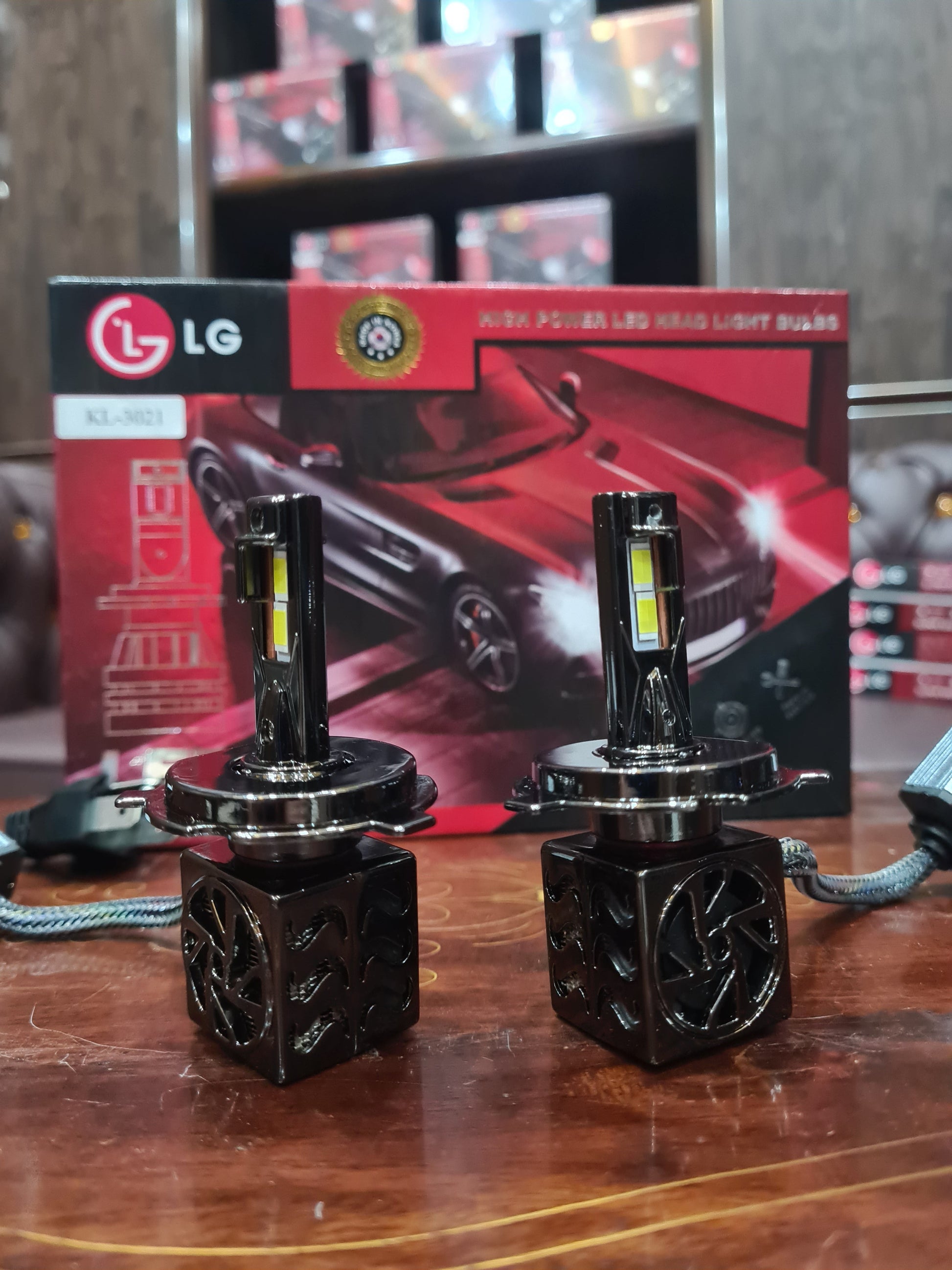Car Led Head Light Bulbs Lg Cob H4 Ultra White Colour Box Pack (China) Kl-3021 400W
