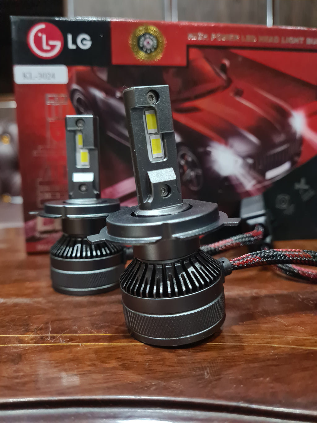 Car Led Head Light Bulbs Lg Cob H4 Ultra White Colour Box Pack (China) Kl-3024 450W