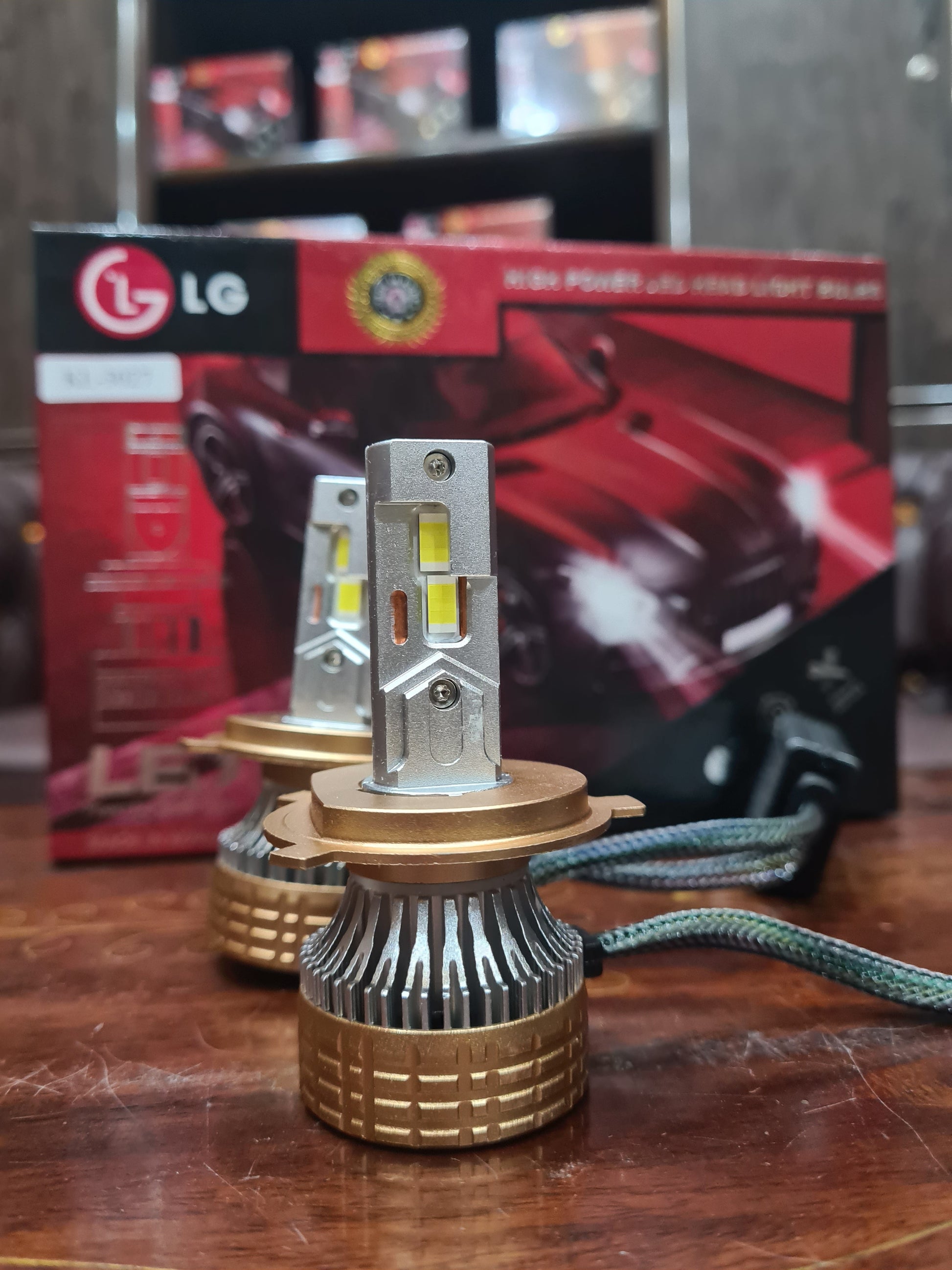 Car Led Head Light Bulbs Lg Cob H4 Ultra White Colour Box Pack (China) Kl-3027 400W