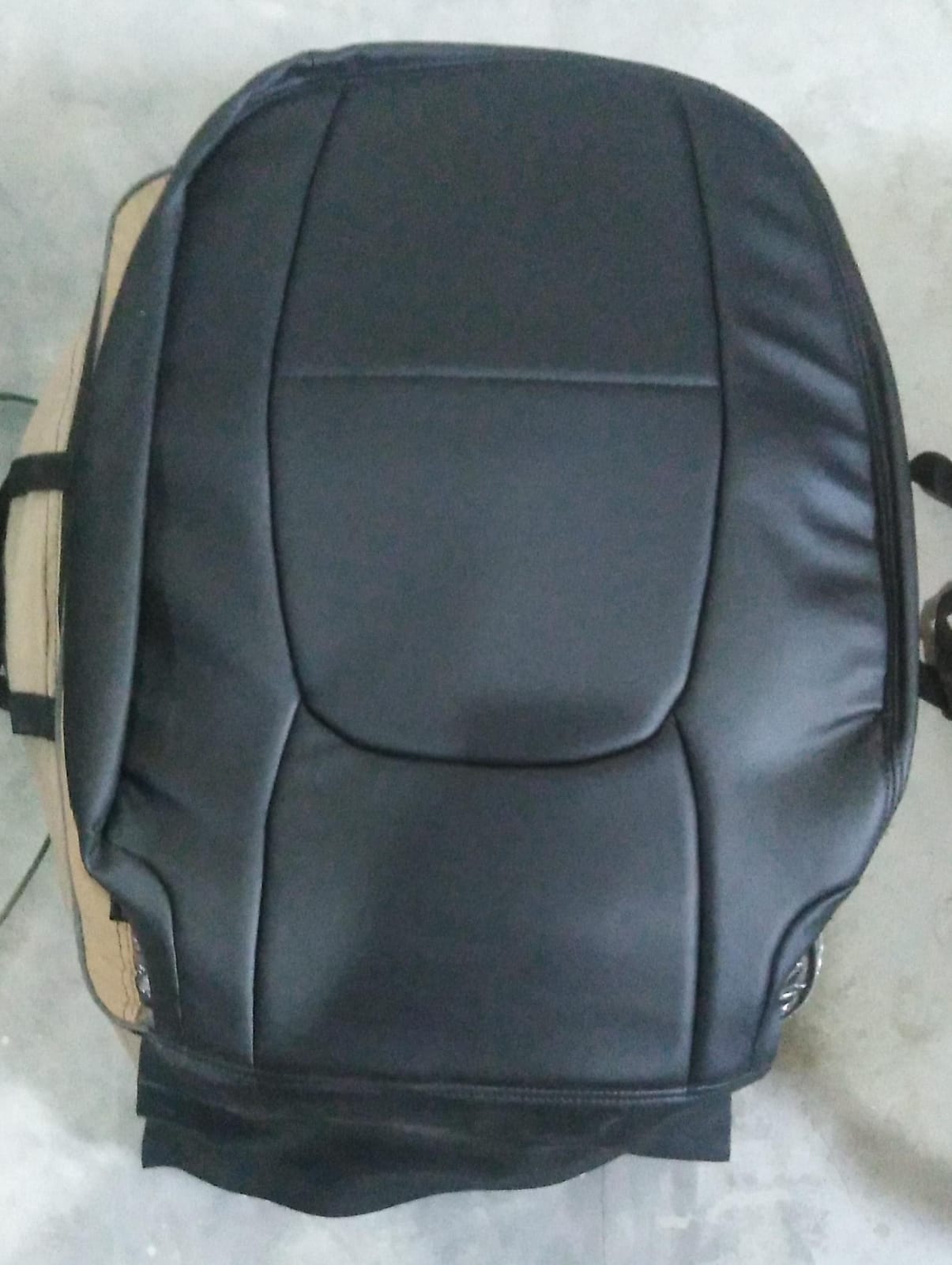 Auto Leather Type Seat Cover M/C Oem Design Custom Fitting Kia Picanto 2020 Black Colour 11 Pcs/Set
