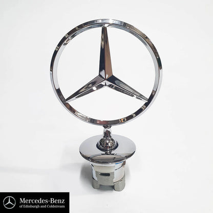 Auto Logo/Monogram Hood Fitting Decorative Type Mercedes Logo Mercedes Benz Clump Type Fitting Metal Material Chrome 01 Pc/Pack Box Pack Logo W/Stand Fy-2177 (China)