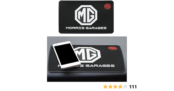 Car Dashboard Non-Slip Mat Silicone Material Mg Logo Square Design Large Size Black/White (China)
