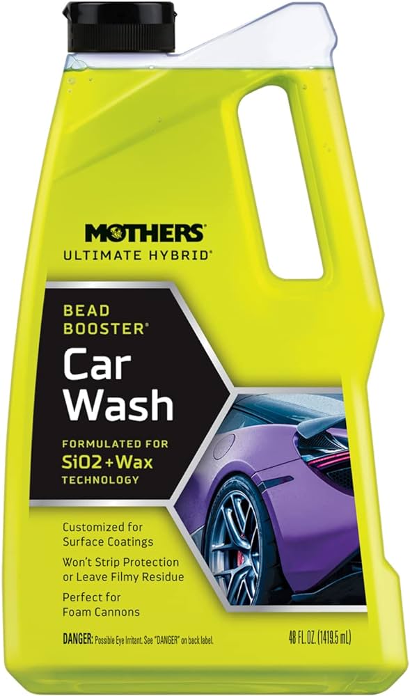 Car Shampoo & Wax Mothers Plastic Bottle Pack 1420Ml Bead Booster 05668 (Usa)