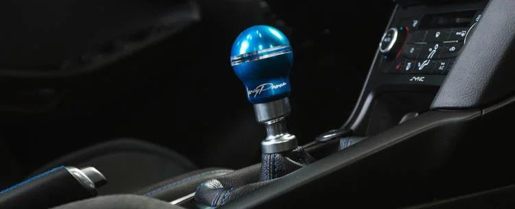 Car Gear Stick Shift Knob Manual Gear Universal Fitting Sports Design Metal Material Chrome/Blue 01 Pc/Set Blister Pack (China)