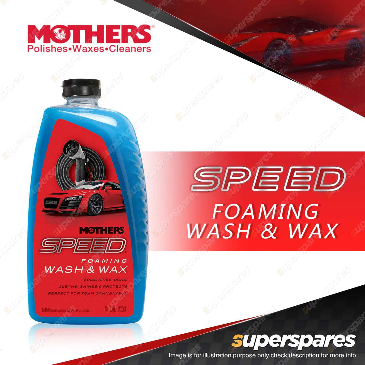 Car Shampoo & Wax Mothers Plastic Can Pack 1420Ml Wash&Wax 15648 (Usa)