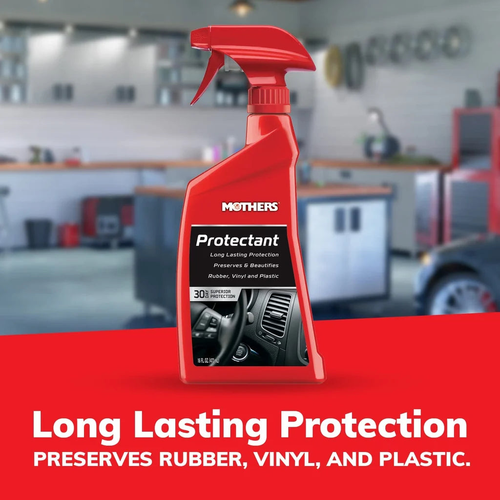 Car Dashboard Polish Mothers Plastic Bottle Pack 473Ml Protectand Rubber/Vinyl/Plastic 5316 (Usa)