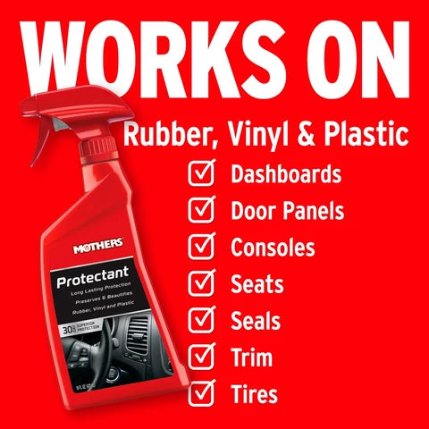 Car Dashboard Polish Mothers Plastic Bottle Pack 473Ml Protectand Rubber/Vinyl/Plastic 5316 (Usa)