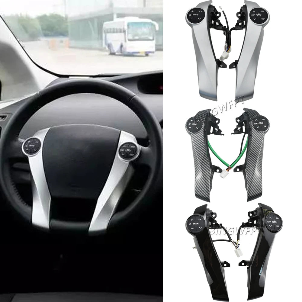 Automotive Multimedia Steering Wheel Control Switches Oem Fitting Toyota Aqua 2018 Black/Silver Housing 02 Pcs/Set Box Pack (China)