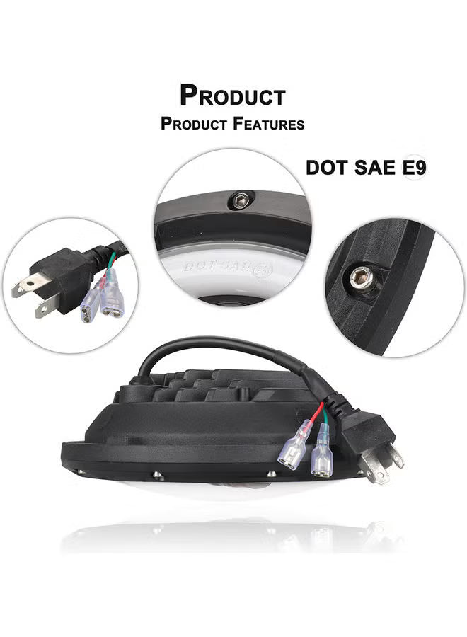Car Exterior Led Work Lamps Metal Housing Ultra White 6" Round Shape 16 Led 01 Pc/Set Colour Box Pack 01 Pc/Pack (China)