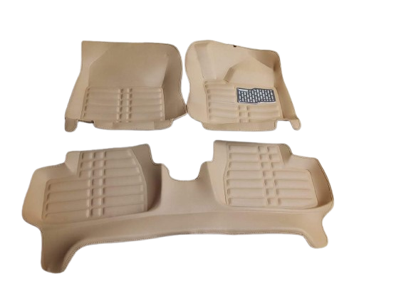 Car Floor Mat 5D Suzuki Cultus 2020 Beige Pvc 03 Pcs / Set Standard Quality (China)
