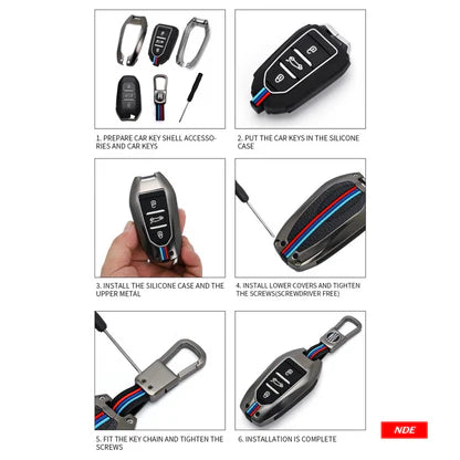 Car Remote Key Cover/Casing Metal / Silicone Cherry Tiggo 8 Pro No Logo Mix Colours Poly Bag Pack (China)