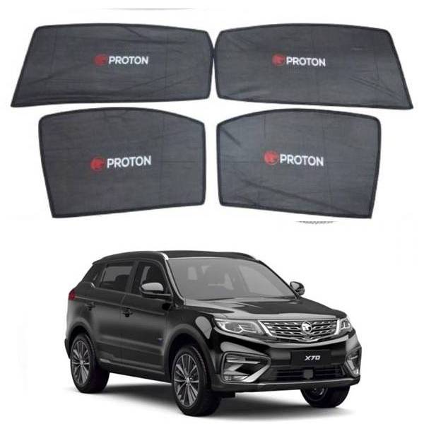 Car Curtain Side Fix Proton X70 Black