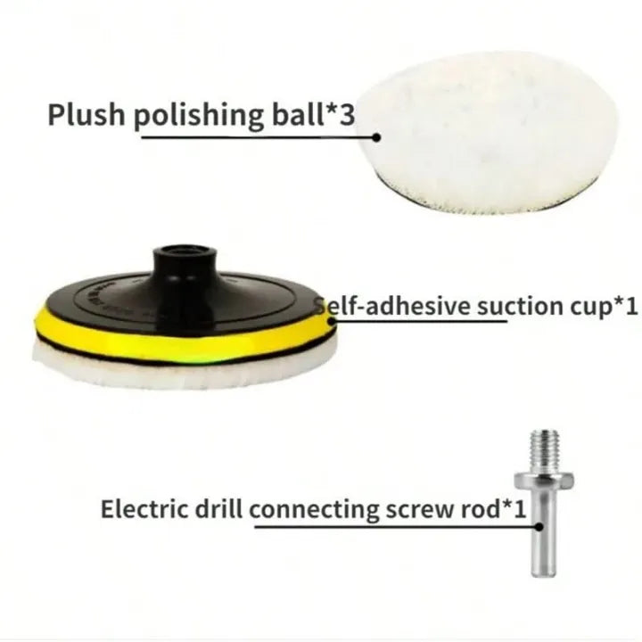 Car Polisher Machine Drill Adopter Plastic Material Black/Yellow 7" 01 Pc/Pack Poly Bag Pack