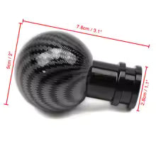 Car Gear Stick Shift Knob Manual Gear Universal Fitting Metal Material Carbon/Black 01 Pc/Set Box Pack 5078 (China)