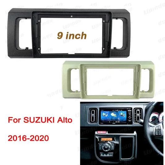 Car In Dash Touch Screen / Android Pannel / Tab Frame Only Suzuki Alto 2020 9" Matt Black W/Wiring (China)