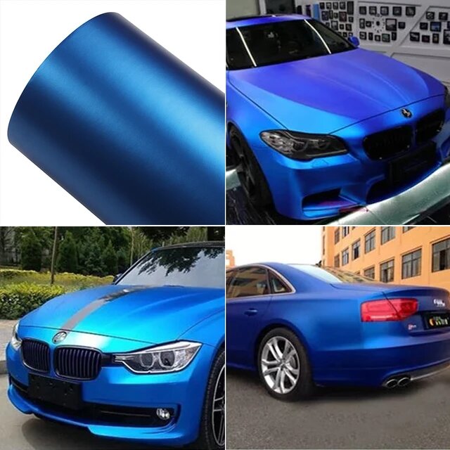 Automotive Self Adhesive Multi Film For Car Body Matt Blue 60" Width Per Sqft (China)