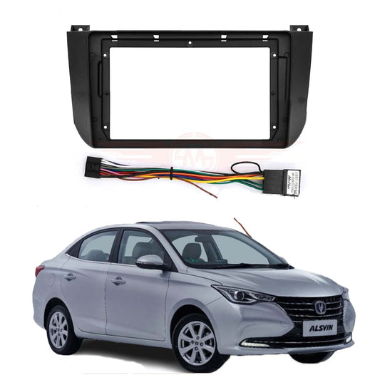 Car In Dash Touch Screen / Android Pannel / Tab Frame Only Changan Alsvin 2021 9" Piano Black Panel W/Wiring (China)