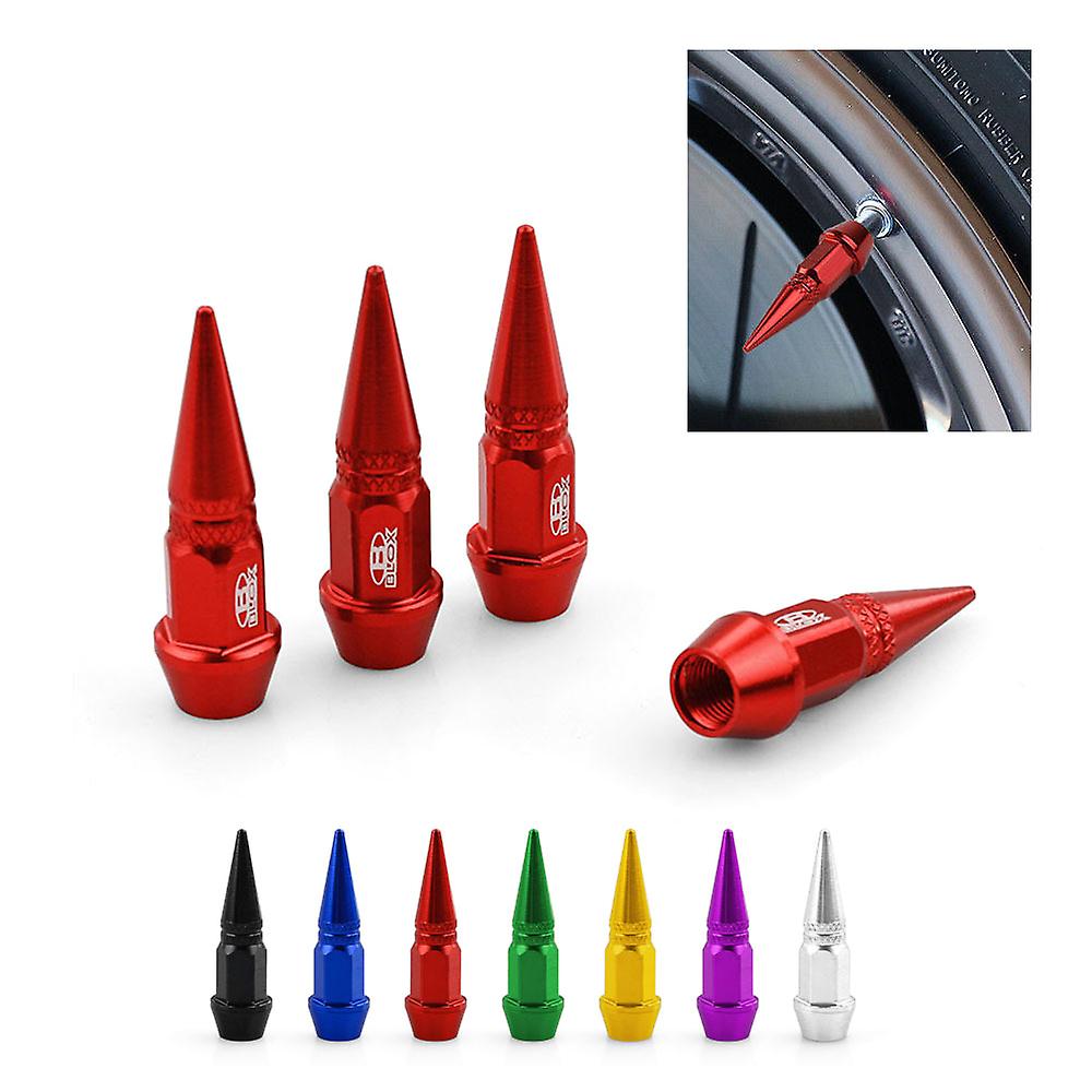 Car Tire Air Valve Decorative Caps Bullet Design Metal Material Mix Colours  04 Pcs/Set Pvc Bag Pack (China)