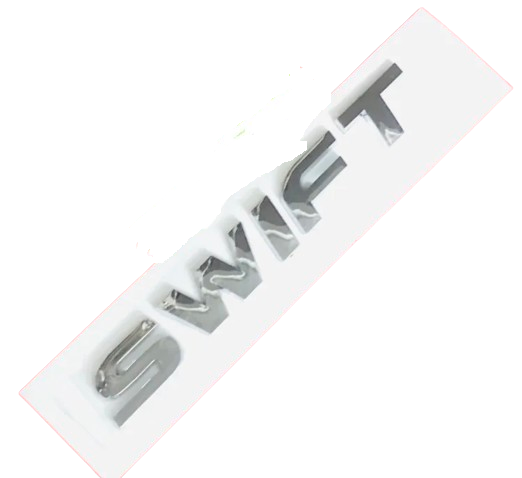 Auto Logo/Monogram Trunk Fitting Oem Type  Suzuki Swift 2018 Tape Type Fitting Plastic  Chrome 01 Pc/Pack Poly Bag Pack   Suzuki (China)