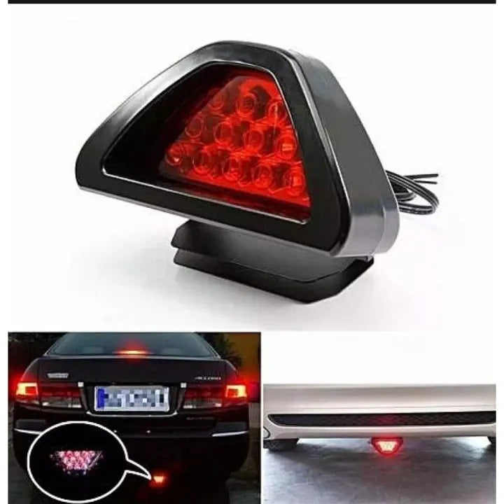 Car Third Brake Lamp Universal Fitting Under Rear Diffuser Fitting Triangle Shape Plastic Housing Black Housing Parking + Flashing Function 12 Led Red Led Blister Pack Tr-3063 (China)