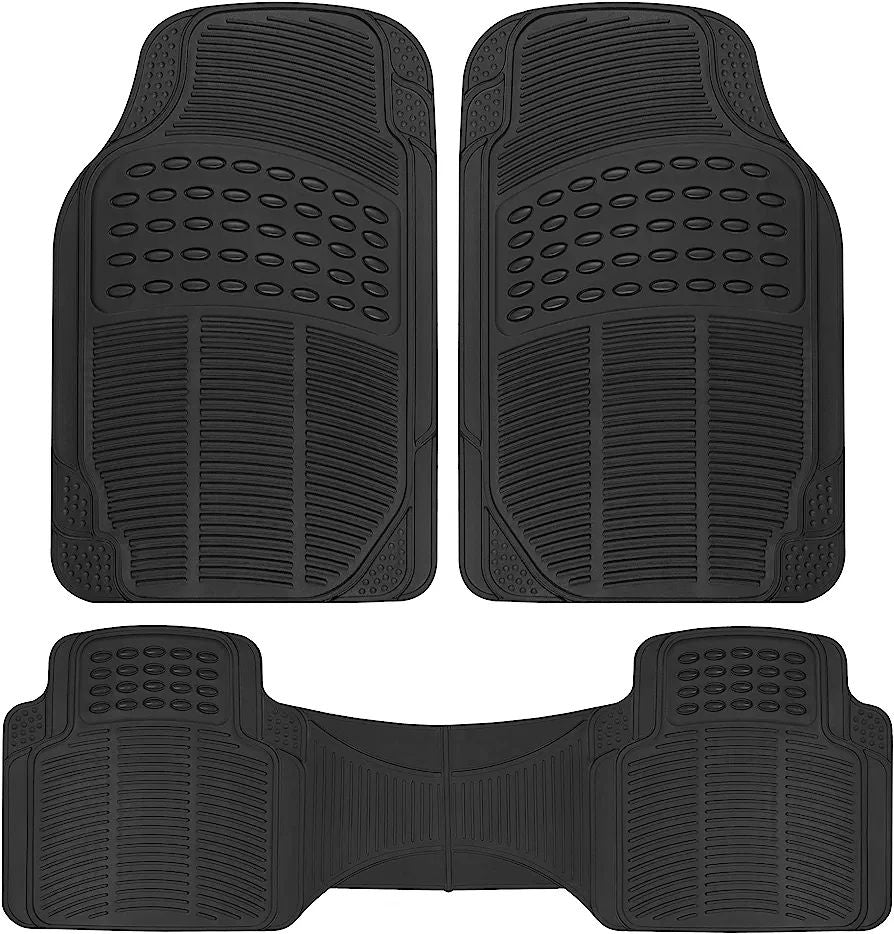 Car Floor Mat Pvc Material Universal Fitting  Standard Quality Black Pvc  03 Pcs / Set Poly Bag Pack  Fy-301 (China)