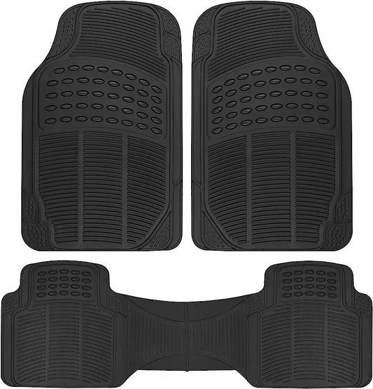 Car Floor Mat Pvc Material Universal Fitting  Standard Quality Black Pvc  03 Pcs / Set Poly Bag Pack  Fy-301 (China)