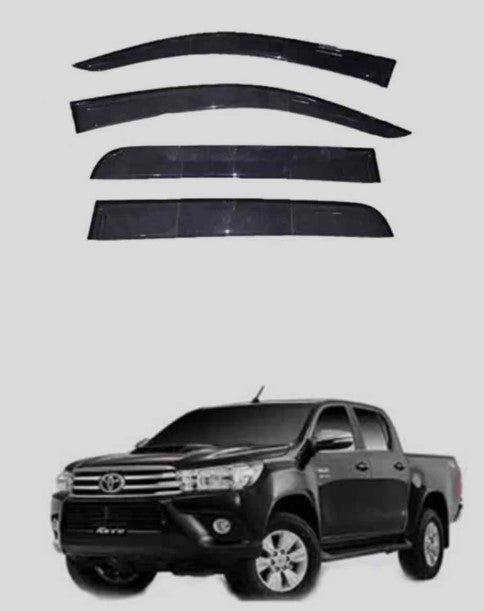 Air Press Txr Injection Type Original Design With Chrome Border Clip Fitting Toyota Revo 2016-2020 Colour Box Pack 04 Pcs/Pack Black (China)