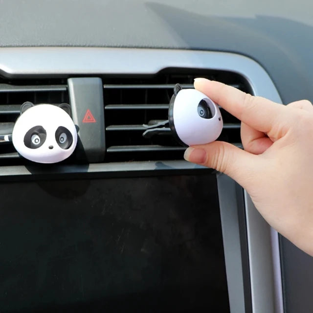 Car Perfume Panda Emoji Design   Peach   Plastic Box Pack  (China)