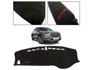 Dashboard Mat Velvet Type Carpet Hyundai Tucson 2021 Black Black Border Poly Bag Pack  (China) Premium Quality