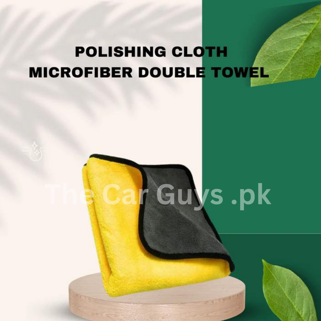 Automotive Washing / Cleaning / Polishing Cloth Microfiber Double Towel Premium Quality 40X40Cm Mix Colours 01 Pc/Pack Payramid Design (China)