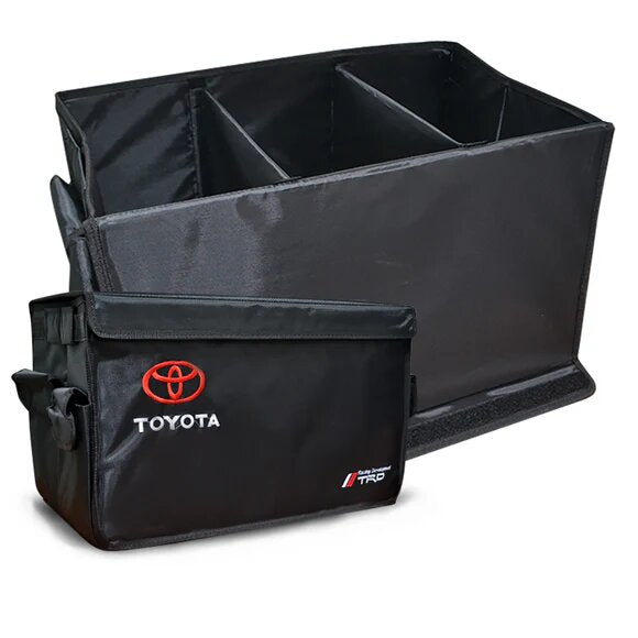 Car Trunk Organiser / Storage Box Pvc Material  Medium Size Toyota Logo Black Premium Quality (China)