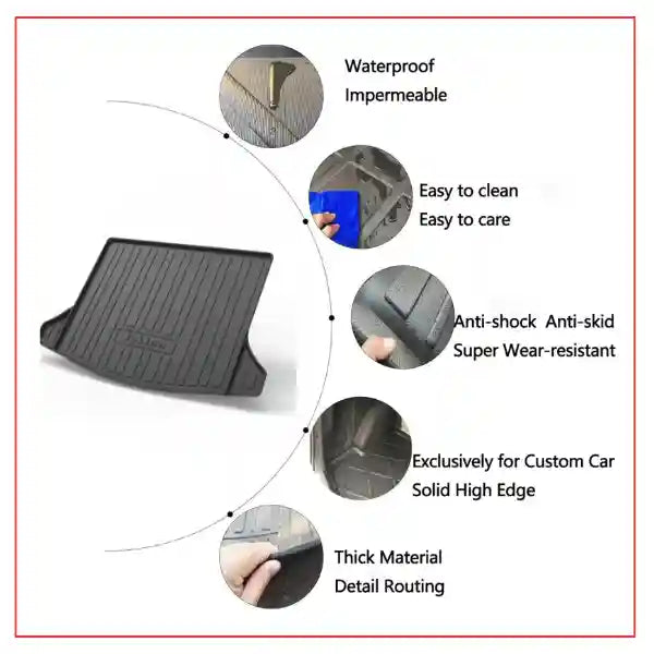 Car Trunk Mat Pvc Material Haval Jolion Black Jolion Logo 01 Pc/Set (China)