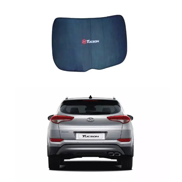 Car Curtain  Back Fix Hyundai Tucson 2021 With Logo  Black