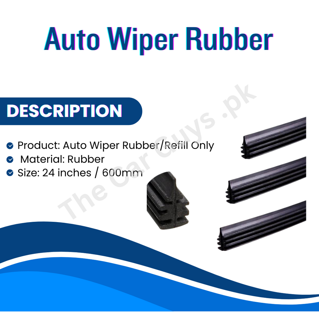 Auto Wiper Rubber / Refill Only Rubber Material 26" / 1000Mm 01 Pc/Pack Bulk Pack