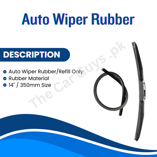 Auto Wiper Rubber / Refill Only  Rubber Material 14" / 350Mm 01 Pc/Pack Bulk Pack