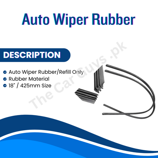 Auto Wiper Rubber / Refill Only  Rubber Material 18" / 425Mm 01 Pc/Pack Bulk Pack