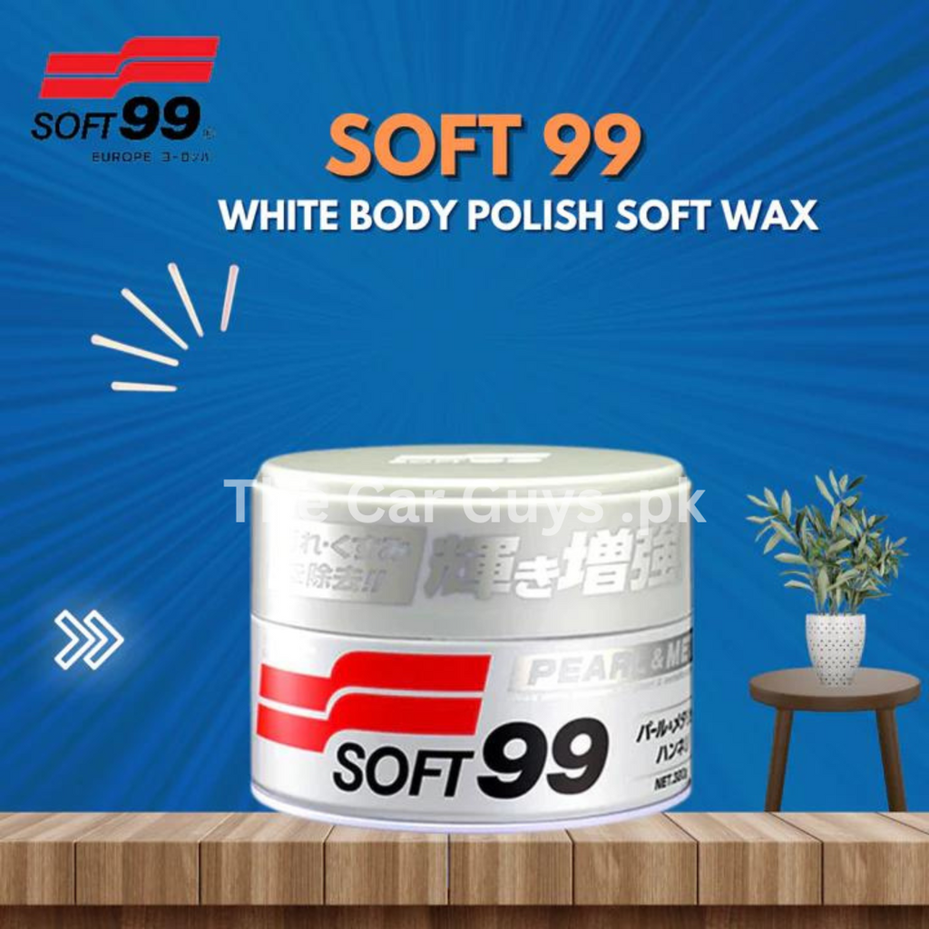 Car Body Polish Soft 99 Soft Wax Tin Can Pack 320G Pearl&Meta (Japan)