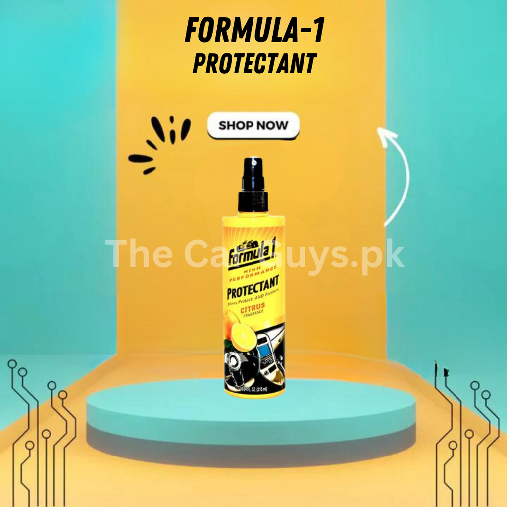 Car Dashboard Polish Formula-1 Citrus Plastic Bottle Pack 295Ml Protectant Shine Protects And Freshens 712300 (Usa)