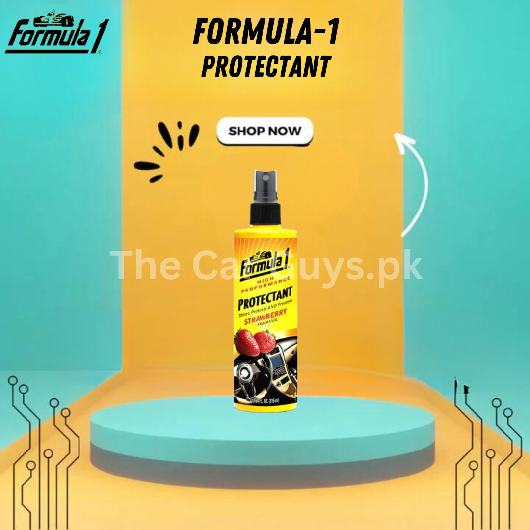 Car Dashboard Polish Formula-1 Strawberry Plastic Bottle Pack  295Ml Protectant Shine Protects And Freshens 712500 (Usa)