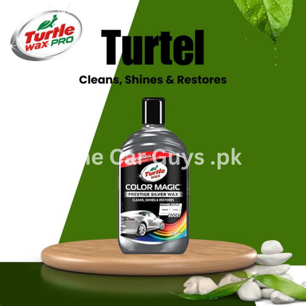 Car Body Polish Turtle Wax Cream Based Plastic Bottle Pack 500Ml Color Magic Prestige Silver Wax 52710 (Usa)