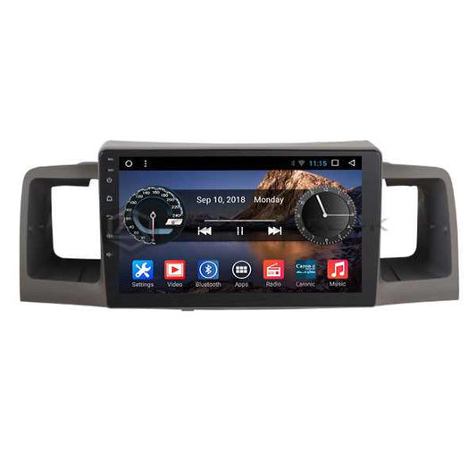 Car In Dash Touch Screen / Android Pannel / Tab Frame Only Toyota Corolla 2006 10" Matt Black W/Wiring (China)