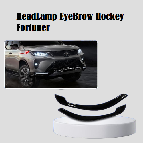 Chrome Head Lamp Eye Brow Trim Plastic Clip Fitting Toyota Fortuner 2021 Black 01 Pc/Set Right Hand Side (China)