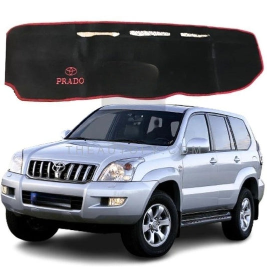 Dashboard Mat Velvet Type Carpet Toyota Prado Fj-120 2005 Black Black Border Poly Bag Pack  (China) Premium Quality