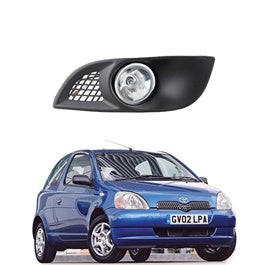 Car Fog Lamp Korealite Oem Fitting Halogen Toyota Vitz 2001 Metal Housing Glass Lens Clear Lens Black Kl-7882 (China)